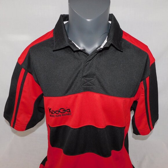 Kooga Made for Rugby Gear Mens XL Red Black Rugby Jersey Shirt Polo - Picture 2 of 12